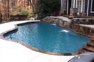 Gunite Pool with Water Feature